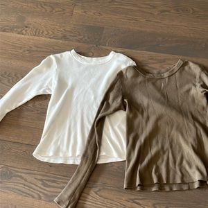 Brandy Melville Waffle Knit Long Sleeves